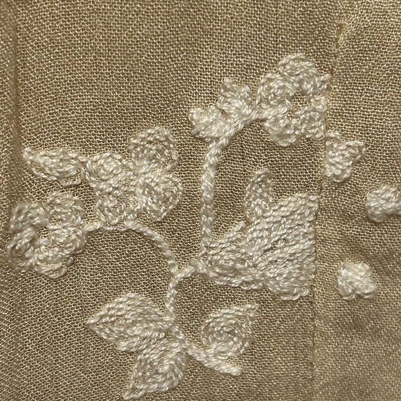 🎬Free People Cream Floral size10 GUC jasmine embroidered flare dress… - Picture 9 of 11